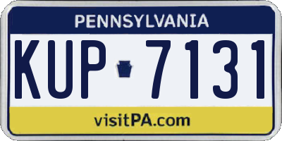 PA license plate KUP7131