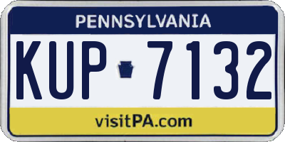 PA license plate KUP7132