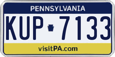 PA license plate KUP7133