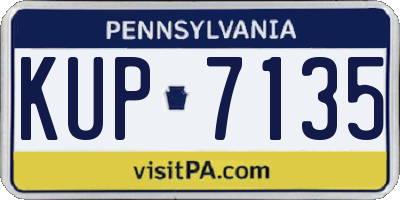 PA license plate KUP7135