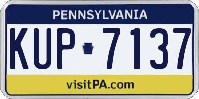 PA license plate KUP7137