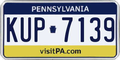 PA license plate KUP7139