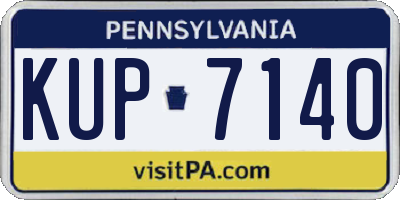 PA license plate KUP7140