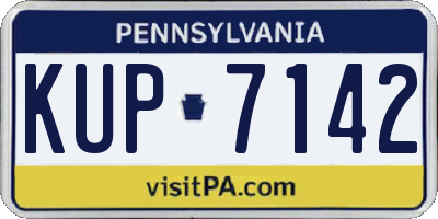PA license plate KUP7142