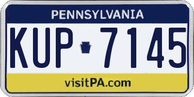 PA license plate KUP7145