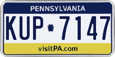 PA license plate KUP7147