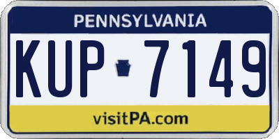 PA license plate KUP7149