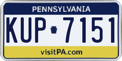 PA license plate KUP7151