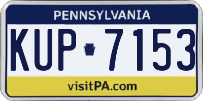 PA license plate KUP7153