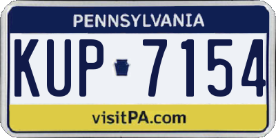 PA license plate KUP7154
