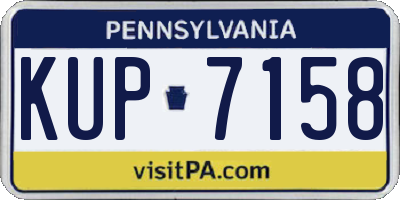 PA license plate KUP7158