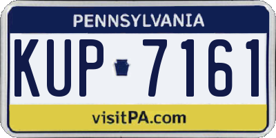 PA license plate KUP7161