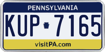 PA license plate KUP7165