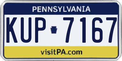 PA license plate KUP7167
