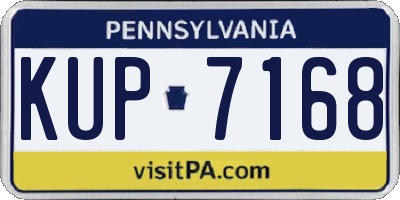 PA license plate KUP7168