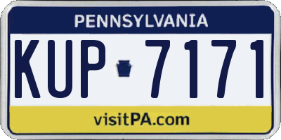 PA license plate KUP7171