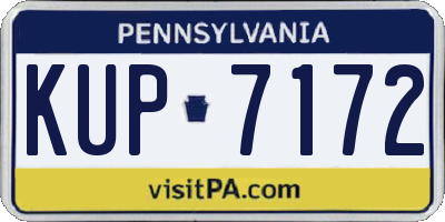PA license plate KUP7172