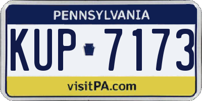 PA license plate KUP7173