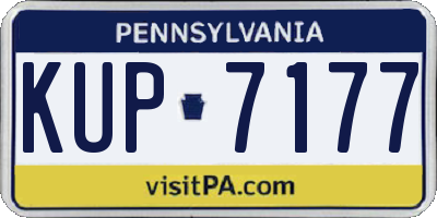 PA license plate KUP7177