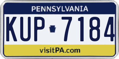 PA license plate KUP7184