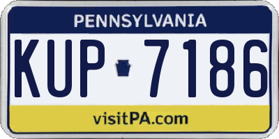 PA license plate KUP7186