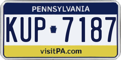 PA license plate KUP7187