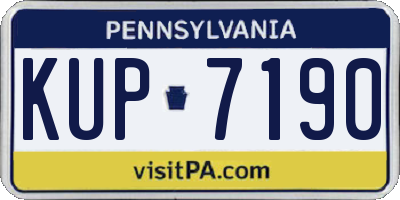 PA license plate KUP7190