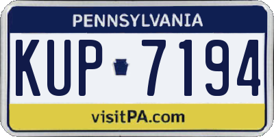 PA license plate KUP7194