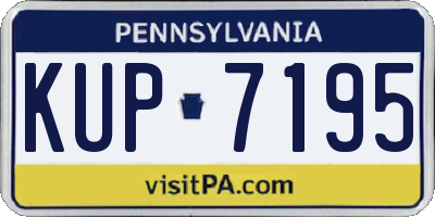 PA license plate KUP7195