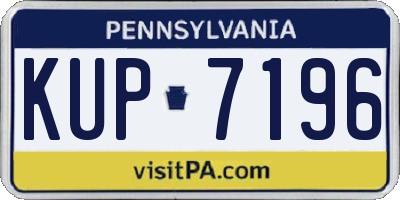 PA license plate KUP7196