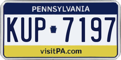 PA license plate KUP7197