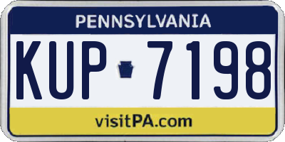 PA license plate KUP7198