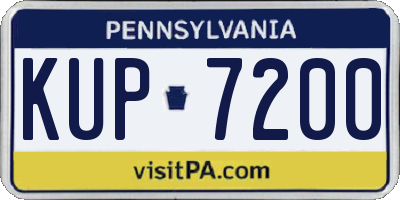 PA license plate KUP7200
