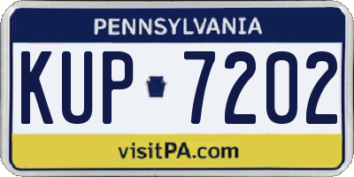 PA license plate KUP7202