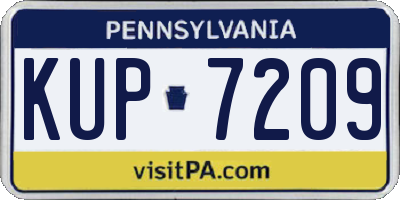 PA license plate KUP7209
