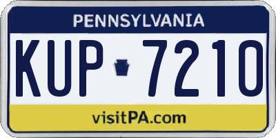 PA license plate KUP7210