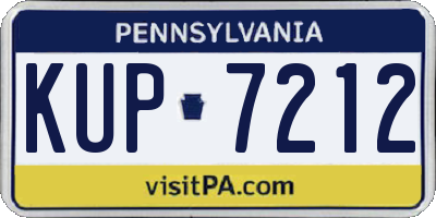 PA license plate KUP7212