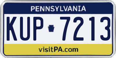 PA license plate KUP7213
