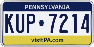 PA license plate KUP7214