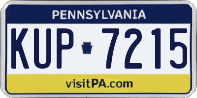 PA license plate KUP7215