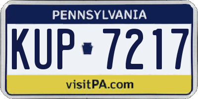 PA license plate KUP7217