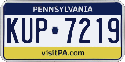 PA license plate KUP7219