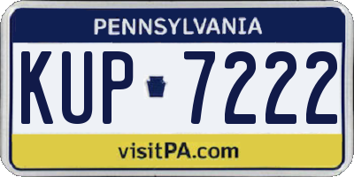 PA license plate KUP7222