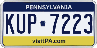 PA license plate KUP7223