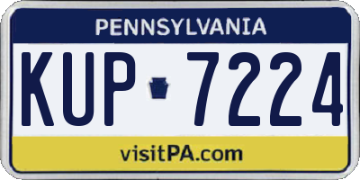 PA license plate KUP7224