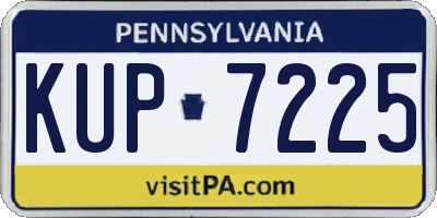 PA license plate KUP7225