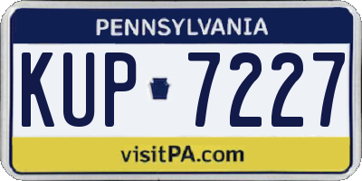 PA license plate KUP7227