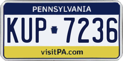 PA license plate KUP7236