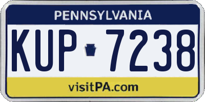 PA license plate KUP7238