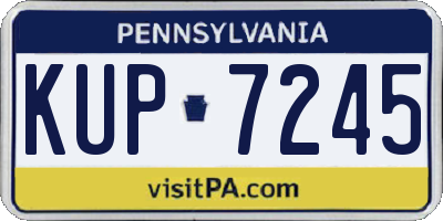 PA license plate KUP7245